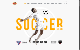 Site com tema de futebol